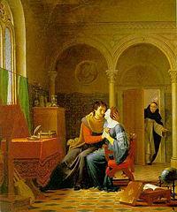 'Ablart et Hlose surpris par Matre Fulbert' par Jean Vignaud (1819)