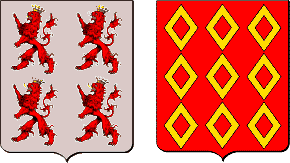 De g.  d.: Armes des Beauvau et des Rohan