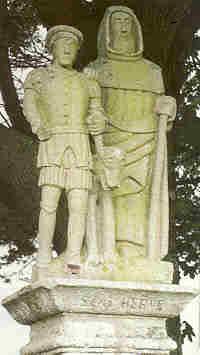 Un autre aveugle fameux de la tradition bretonne: Saint Herv, conduit par le jeune Guiharan