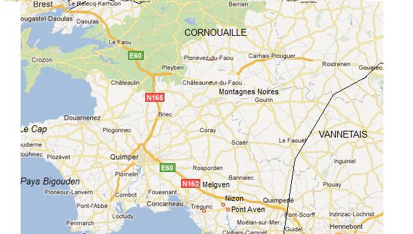 Les zones d'enqutes de La Villemarqu