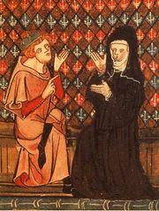 Ablart et Hloise dans le manuscrit du 'Roman de la Rose, 14me sicle