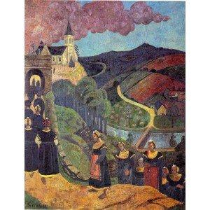 Pardon de ND des Portes par P.Srusier (1864-1927), peintre 'Nabi' qui vcut  Chteauneuf  partir de 1893
