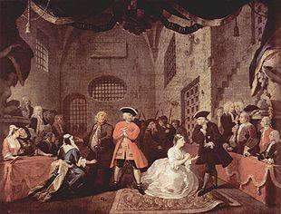 Beggar's Opera, Scene V, 1728 at the Tate Theater, by William Hogarth