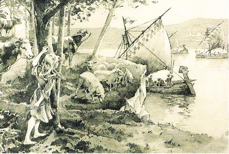 Par Edouard de Bergevin pour 'Le Millnaire de la Normandie' de l'abb Toufflet, Rouen 1911, Muse de Normandie, Caen